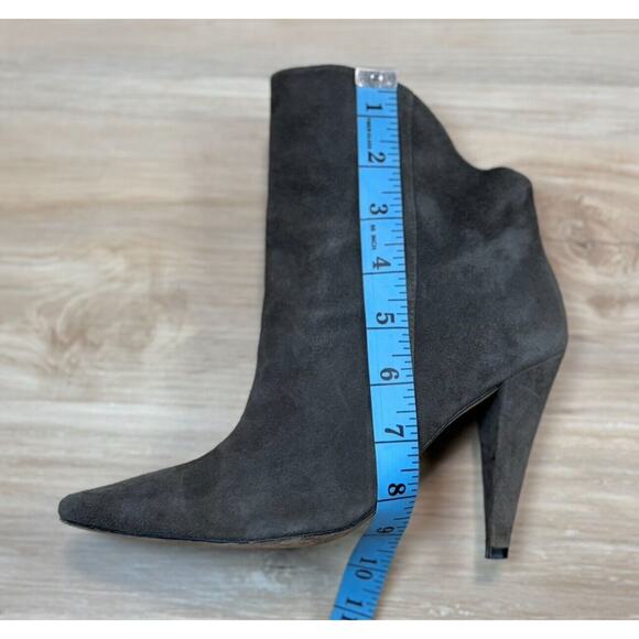 IRO women’s Suede Bootie sz 38 Taupe 3.5” Heel & Pointed Toe $625 - US 7 to 7.5 - Picture 11 of 12
